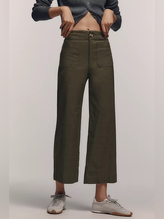 Maeve Pants - Maeve The Colette Cropped Wide-Leg Trouser